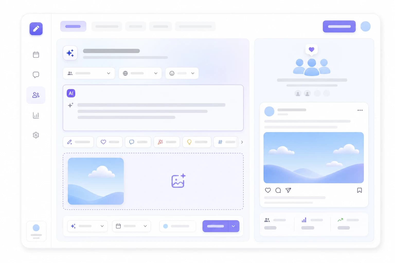 Clear posts for a community-first feed